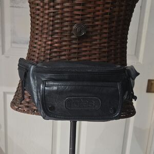 Totes Charcoal Leather Belt Bag